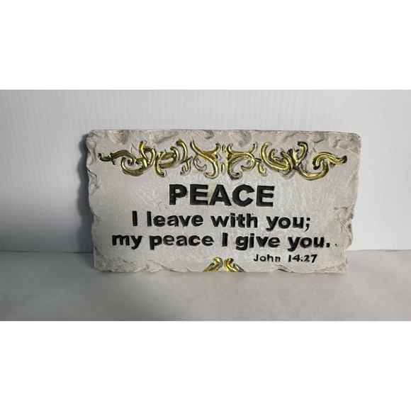 Peace Stone Bible Verse‎ John 14:27 Religious Decor - Picture 2 of 4